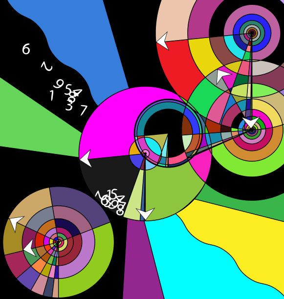 疯狂时间盘的抽象彩色图像图片下载