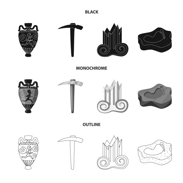 孤立对象的故事和物品符号集图片下载