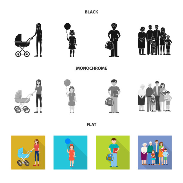 孤立对象的角色和头像图标设置图片下载