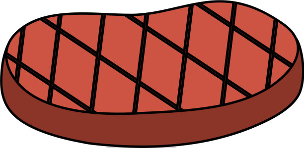 肉牛肉隔离图标图片下载