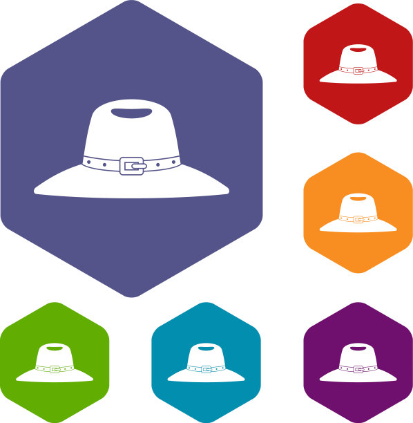 帽子图标设置为六边形图片下载