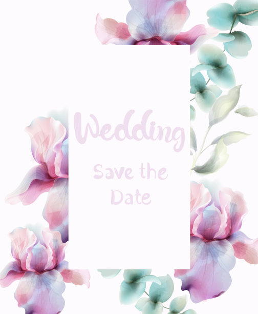 透明花水彩普罗旺斯图片下载