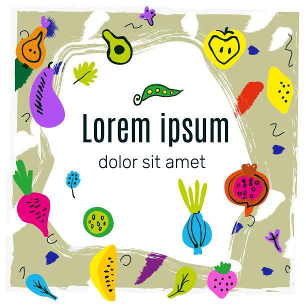 素食菜单图形的背景图片下载