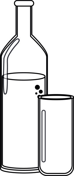孤立酒瓶设计图片下载