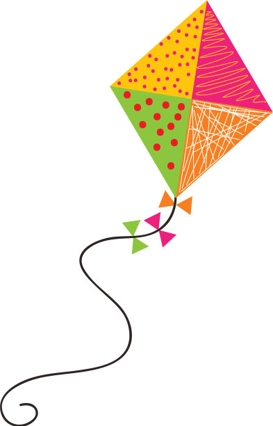 可爱的风筝飞行图标图片下载