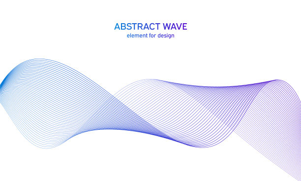 抽象色彩的全波元素设计图片下载