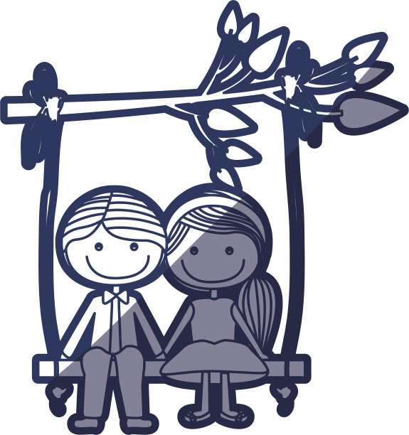 蓝色轮廓漫画的人在正式的西装图片下载