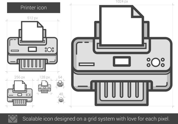 打印机线图标图片下载