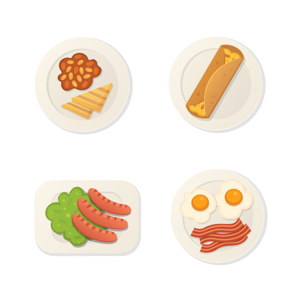 早餐新鲜食物俯视图早餐图片下载