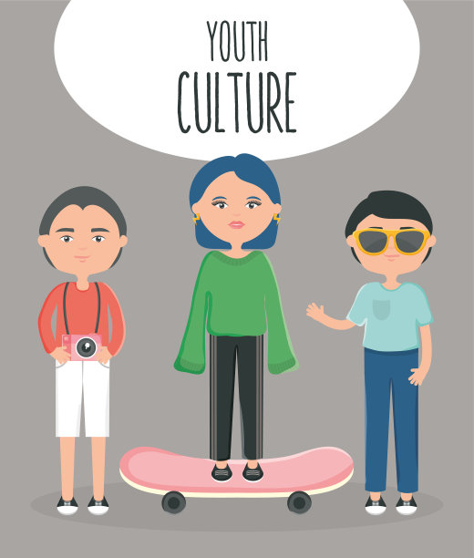 用配饰聚集年轻人的都市风格图片下载