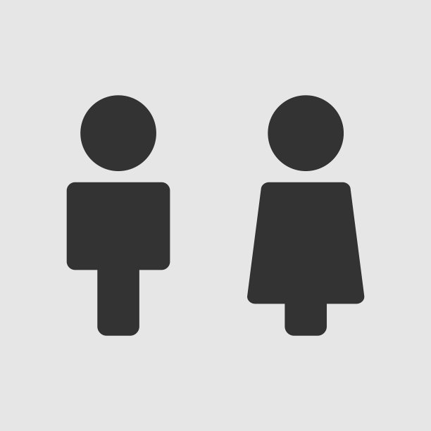 白色背景上的人物图标，男人和女人图标图片下载