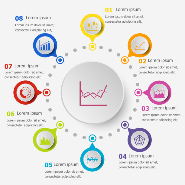 信息图形模板与图形图标图片下载