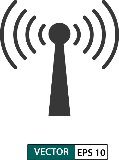 白色背景上的WiFi信号图标，EPS 10图片下载