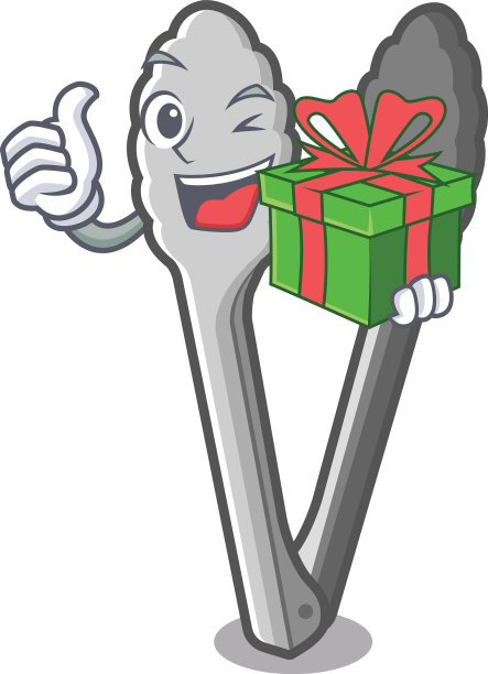 卡通厨房里的礼物夹图片下载