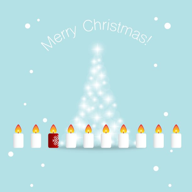 圣诞贺卡和圣诞树图片下载