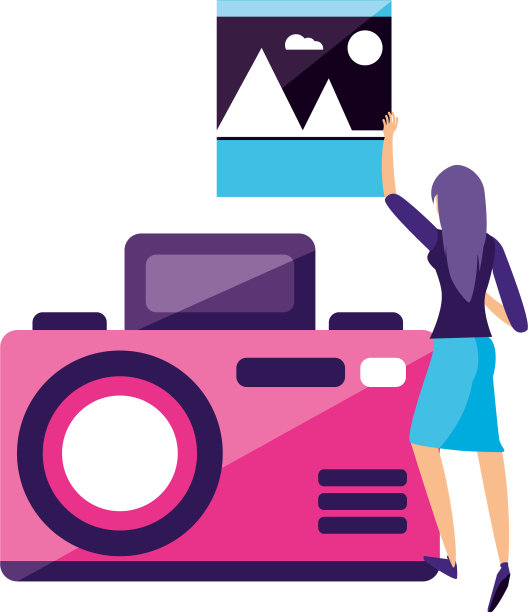 有照相机的女人图片下载