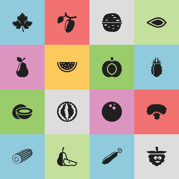 一组16可编辑的炊具图标包括图片下载