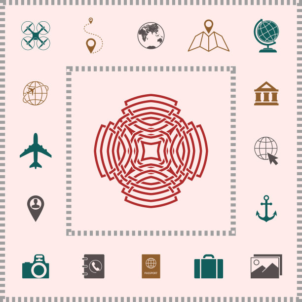 几何阿拉伯图案标志元素为您图片下载