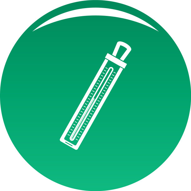 旧温度计图标绿色图片下载