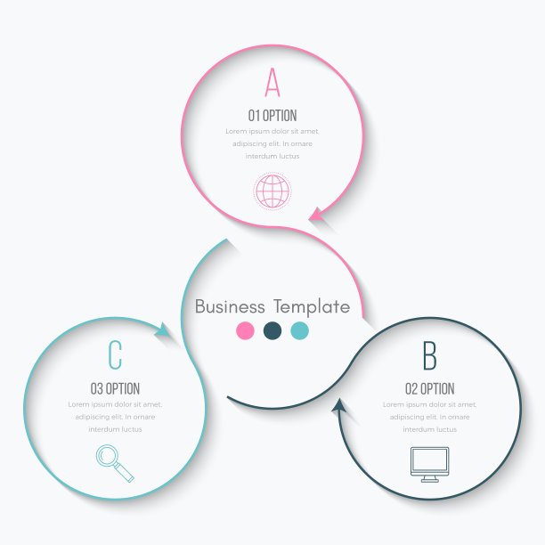 细线信息图表元素图片下载