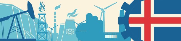 能源和电力图标设置了冰岛国旗图片下载