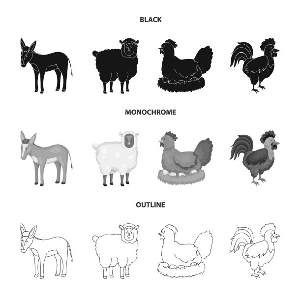 孤立的对象繁殖和厨房图标图片下载