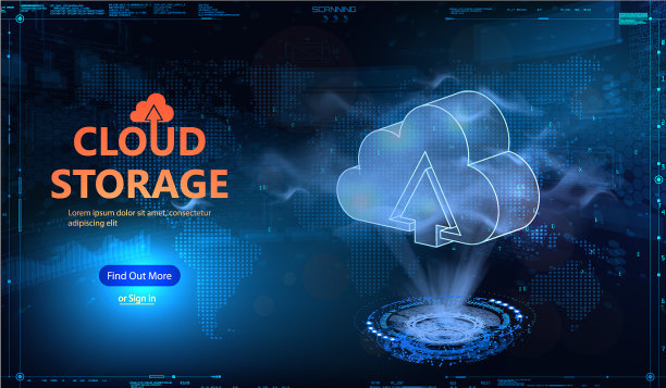 云技术hud风格未来的云3d图片下载
