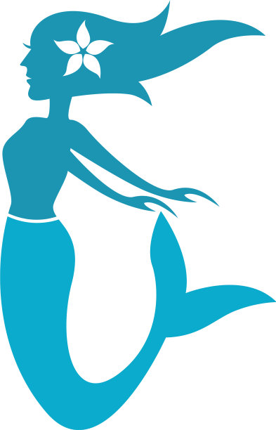 美人鱼商标模板图片下载