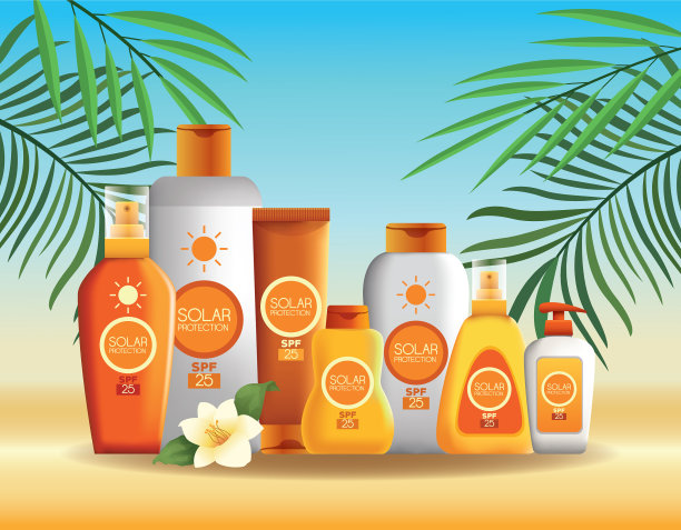 夏日防晒瓶产品图片下载