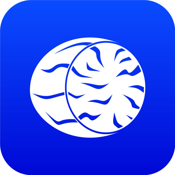 一半的肉豆蔻图标数字蓝色图片下载