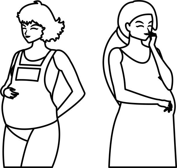 一对漂亮的孕妇角色图片下载