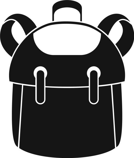 小孩背包图标简单的风格图片下载