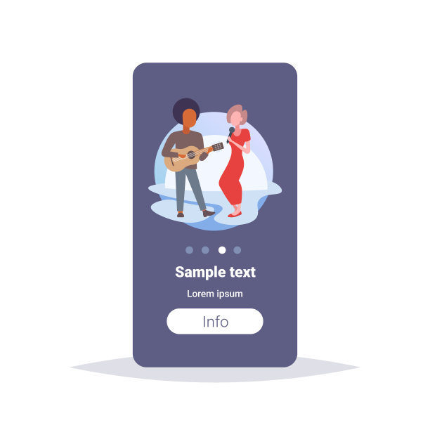 混合种族歌手，男女与麦克风唱歌图片下载