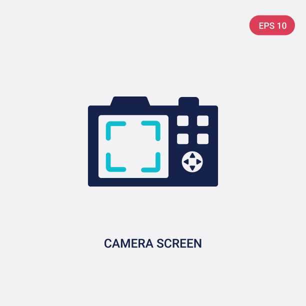 两种彩色相机屏幕图标来自电子图片下载