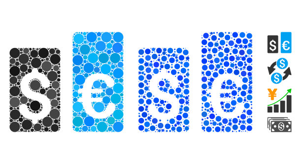 货币汇率条组成图标圆点图片下载