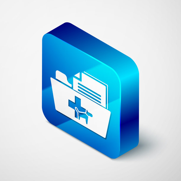 等距医疗兽医记录文件夹图标图片下载