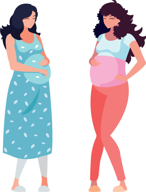 一对漂亮的孕妇角色图片下载