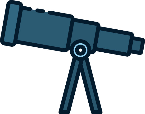 孤立望远镜图标设计图片下载