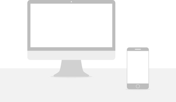 个人电脑图标电脑和智能手机在平面风格图片下载