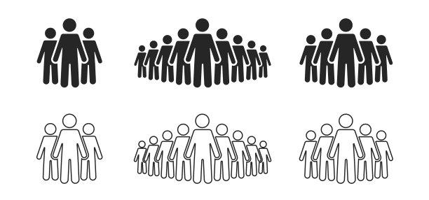 人物图标集合简笔画人群图标图片下载