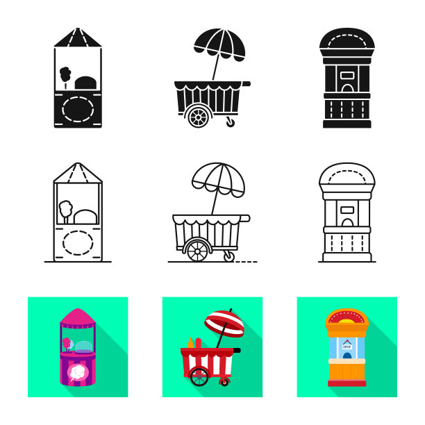 设计娱乐和商店招牌套图片下载