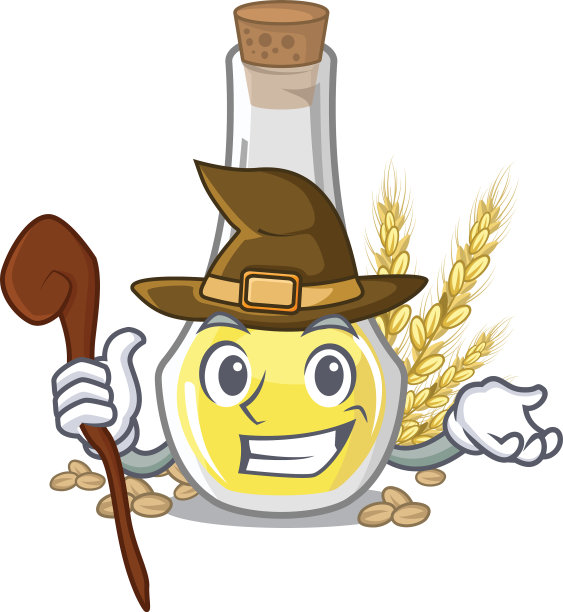 女巫小麦胚芽油在卡通图片下载