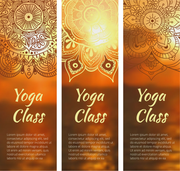 瑜伽横幅与曼荼罗图片下载