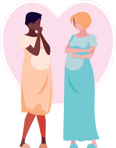 异族怀孕妇女的心图片下载