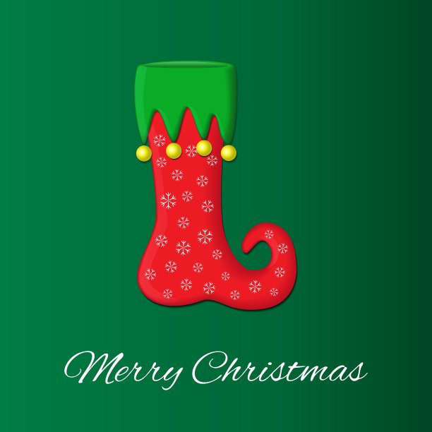 圣诞或新年贺卡上图片下载