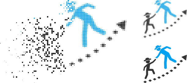 溶解像素半色调教育增长图标图片下载