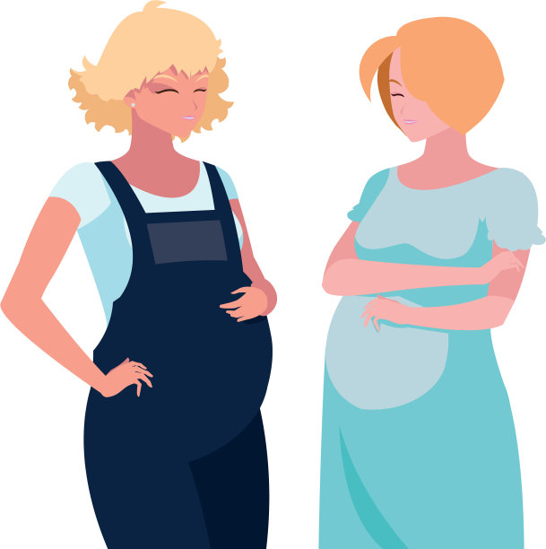 一对漂亮的孕妇角色图片下载