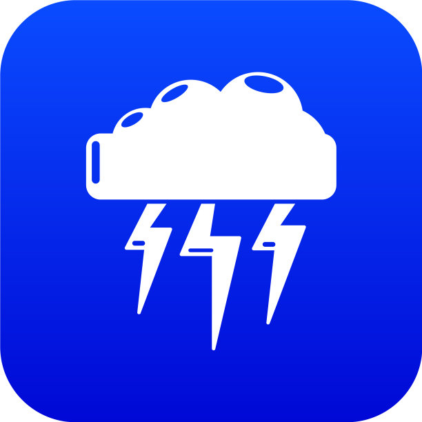 大气电图标蓝色图片下载