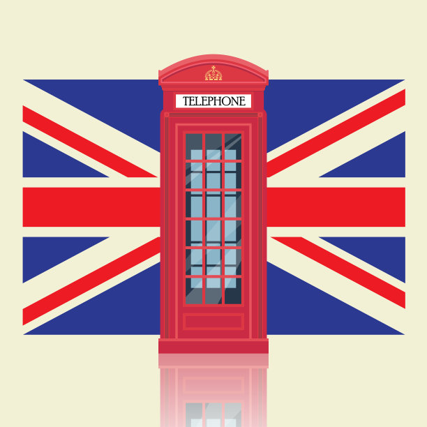 伦敦红色电话亭与英国图片下载