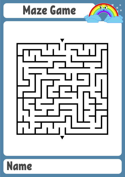 抽象方块迷宫儿童拼图游戏图片下载